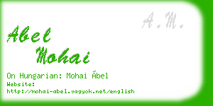 abel mohai business card